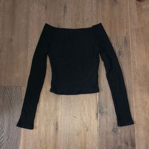 Off the shoulder long sleeve top